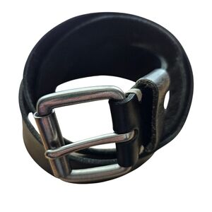 American Eagle Wide Black Genuine Leather Work Belt - Men's Size 34